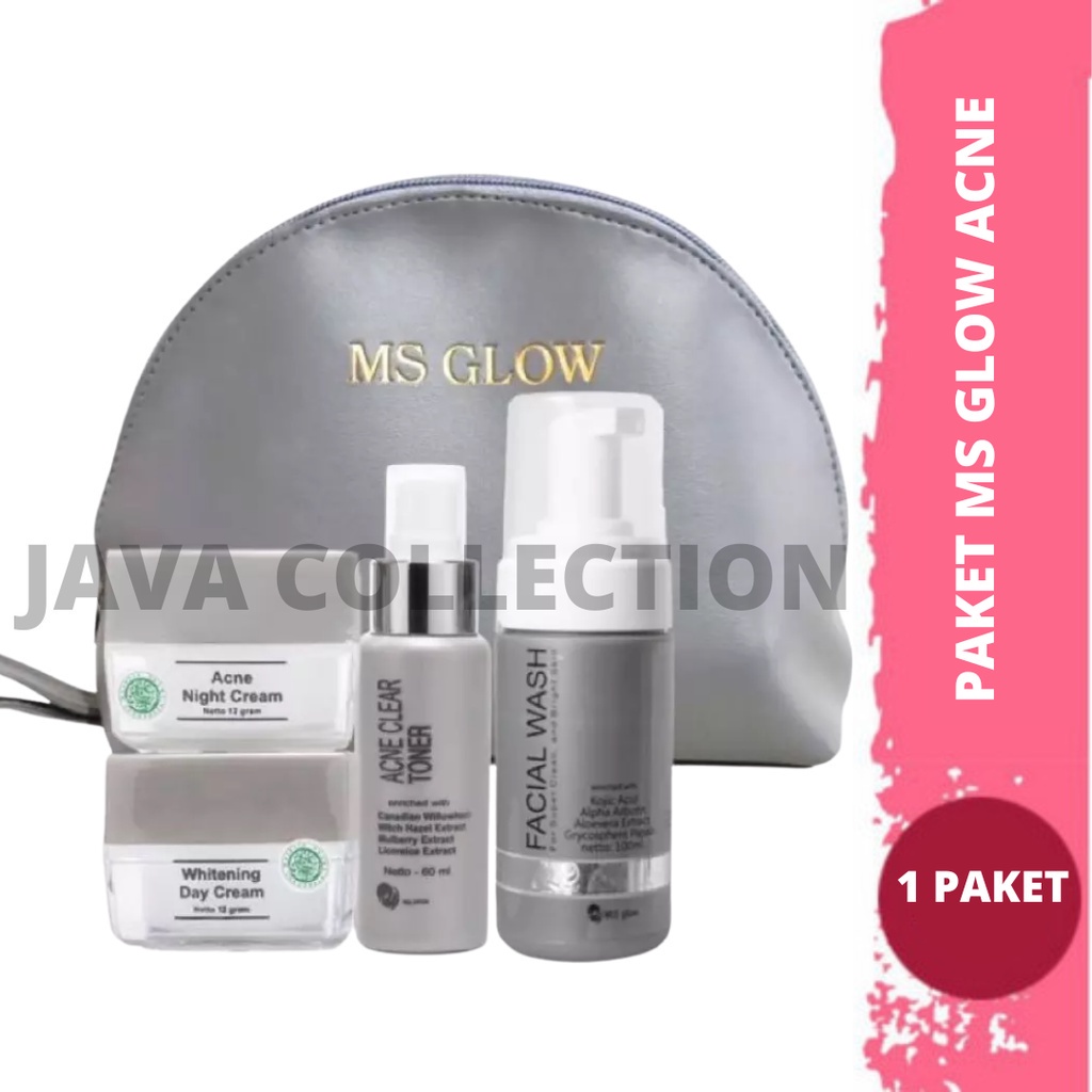 BISA COD - Paket MS GLOW Acne Series NEW PACKAGING untuk Kulit Berjerawat dan Berminyak