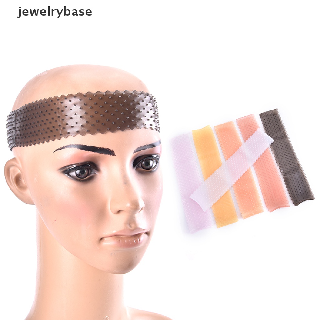 [jewelrybase] Non Slip Wig Grip Headband Transparan Silikon Wig Band Wig Aman Wig Gripper Butik
