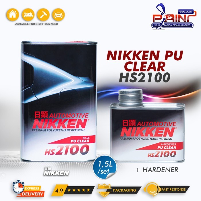 Clear Coat NIKKEN PU HS 2100 Pernis 1,5 liter set + Hardener