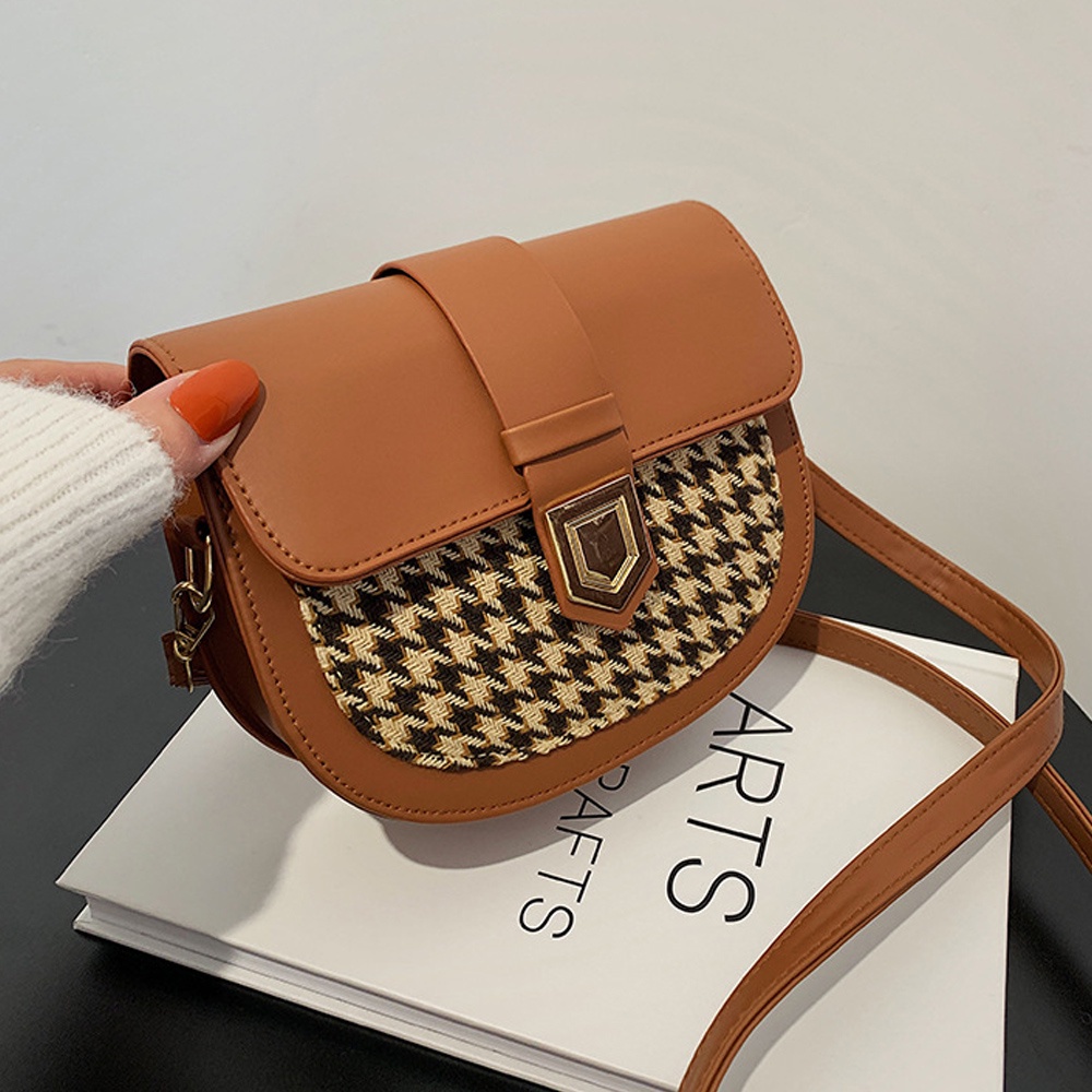 Shoulder Bag Saddle Bag PU Tas  Selempang Tas Wanita Crossbody Bag