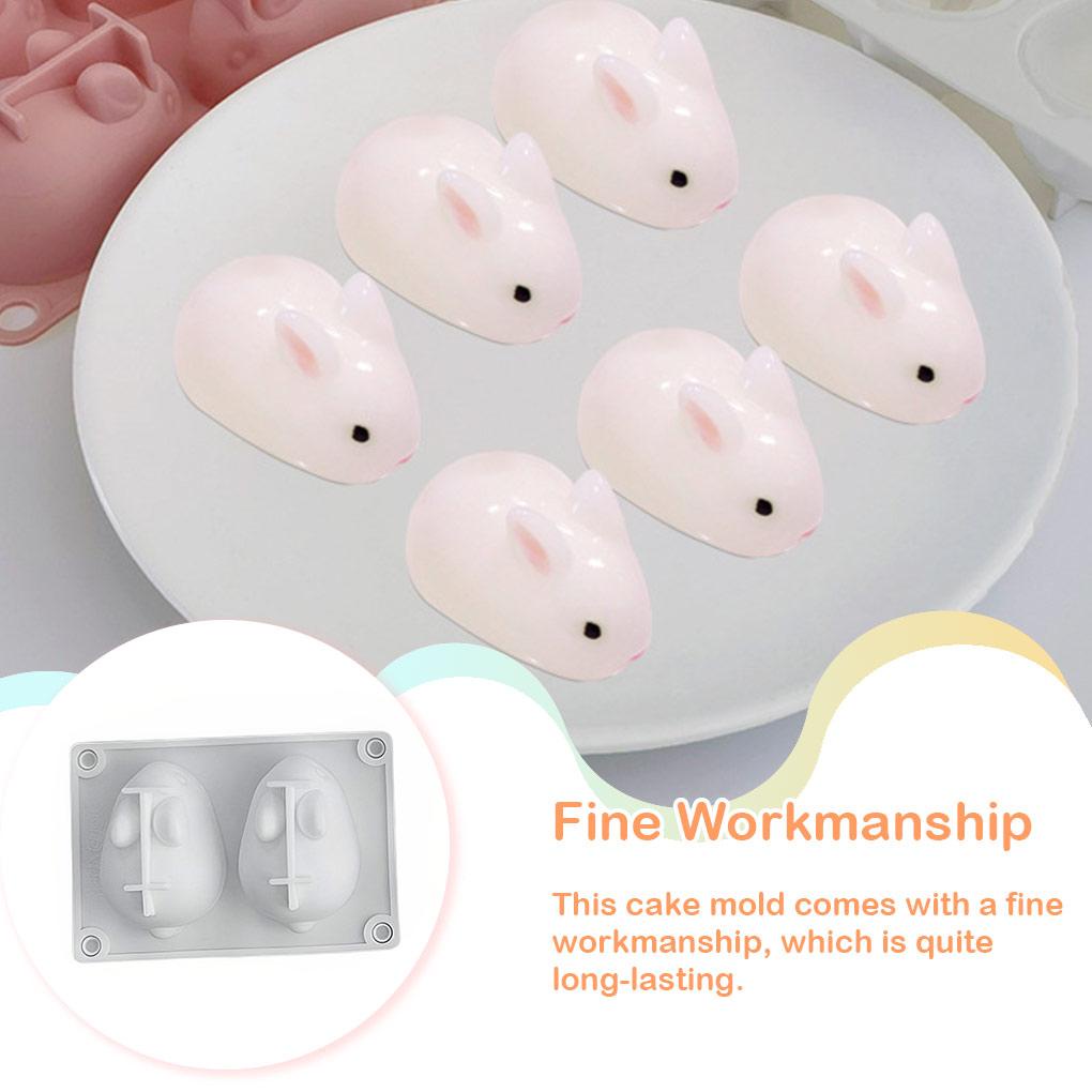 Cetakan Kue Cream Slicer Candy Maker Rabbit Cute Looking Multifungsi Aksesoris Rumah Tangga Silikon Bentuk Es