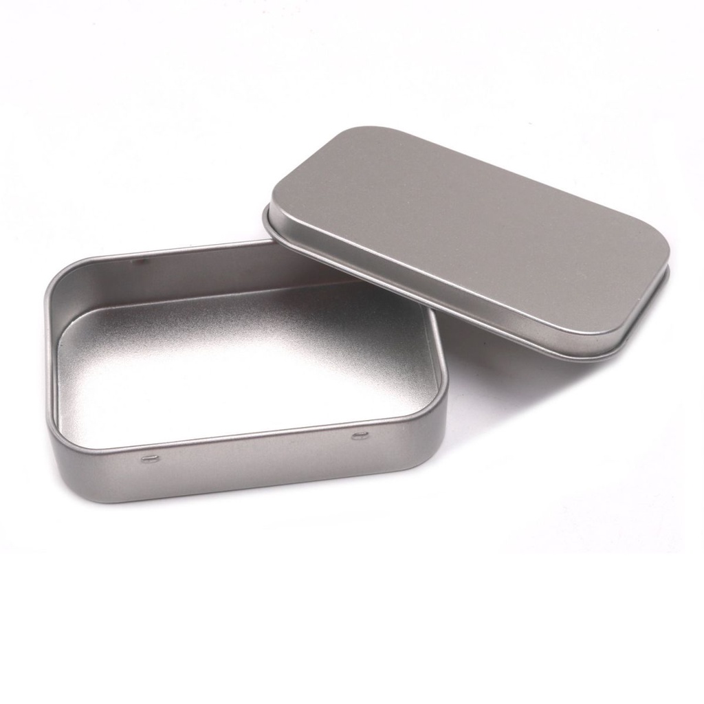 Kotak Penyimpanan Bahan Metal Silver Untuk Dayung/Sekrup/Gadget Penyimpanan Plectrum Gitar Screw Storage Box Only