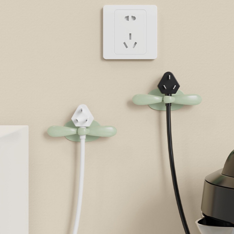 Bud Shaped Power Cord Winder Invisible Self-adhesive Item Holder Peralatan Plug Kawat Rak Pengikat Kalung Kunci Topi Gantungan Hook Hemat Ruang Organizing Shelf