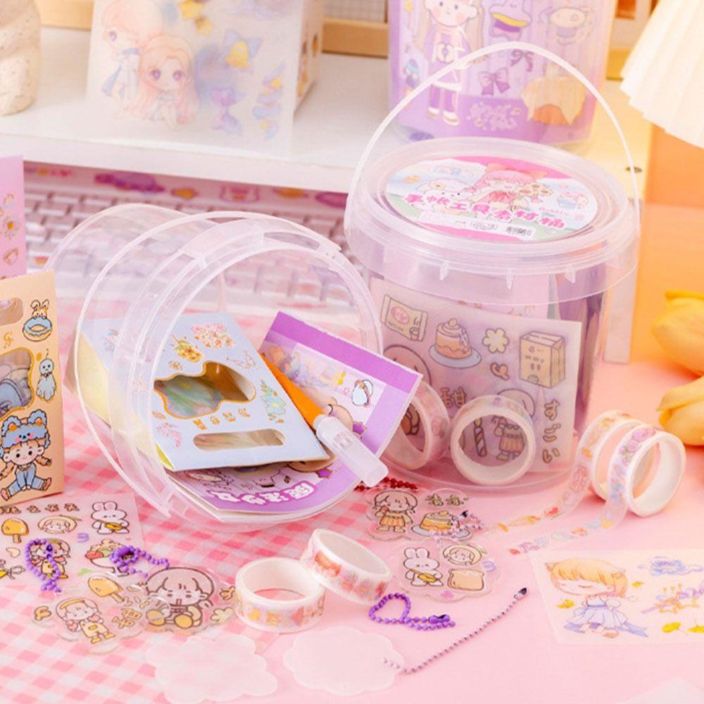 Mxbeauty Goo Card Sticker Tool Set Kawaii Mainan Anak Perempuan Anak Guka Chuck Set Album Stander Bingkai Foto Tangan Akun Alat Set