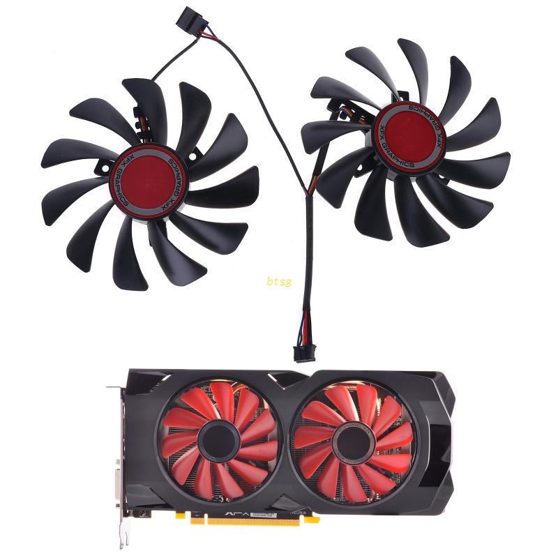 Bt 2pcs 95mm FDC10U12S9-C CF1010U12S Cooler Fan Ganti Untuk XFX Radeon RX580 RX590 Graphics Card Cooling Fan