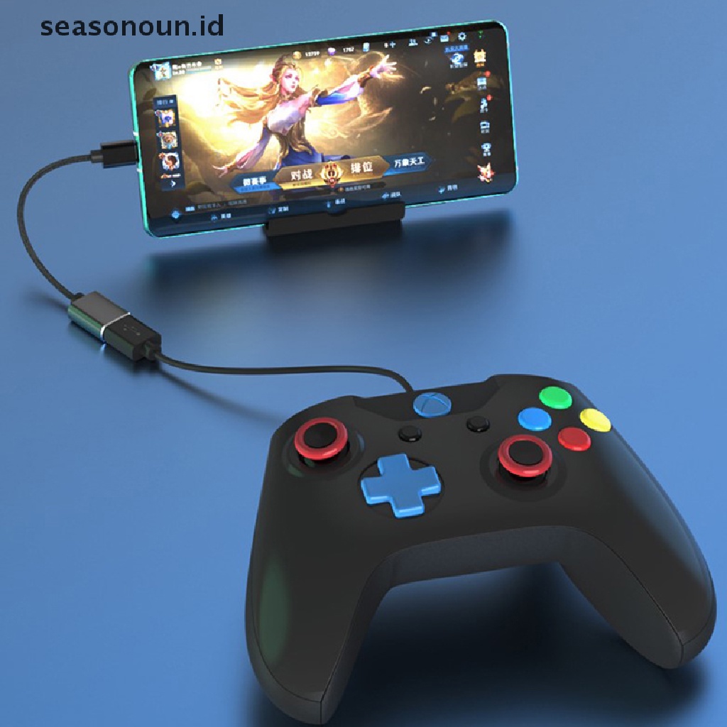 Seasonoun 2in1 USB C to USB Adapter Tipe C OTG Extension Cable Adapter Untuk Mouse Gamepad Tablet PC Tipe C OTG Kabel USB.