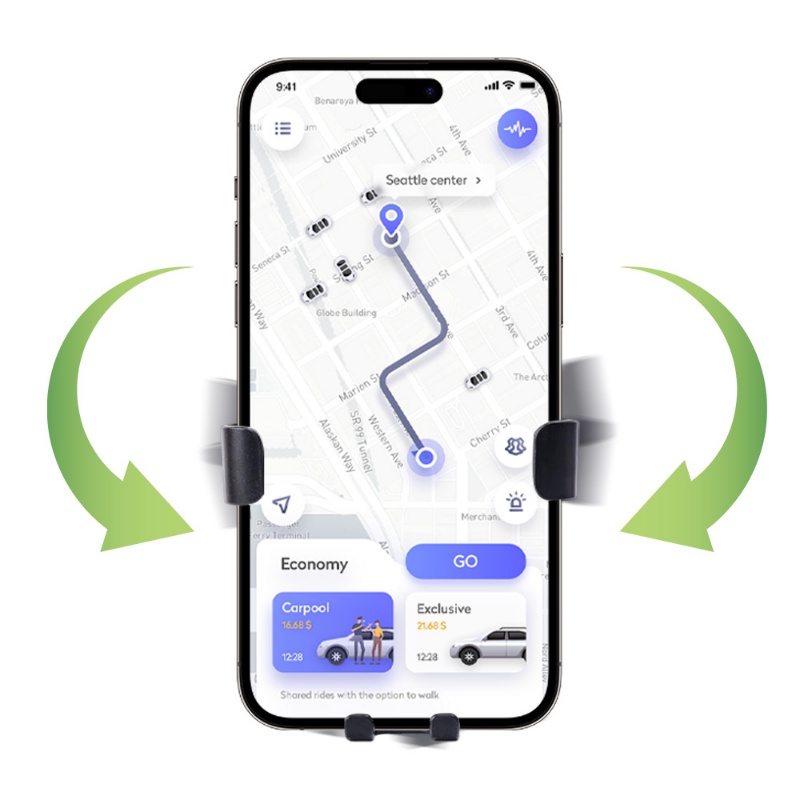 Dudukan Ponsel Gravitasi Mobil Outlet Udara Dashboard Mount Klip Stand Rotating Adjustable Mobile Bracket Untuk Aksesoris Interior Otomatis