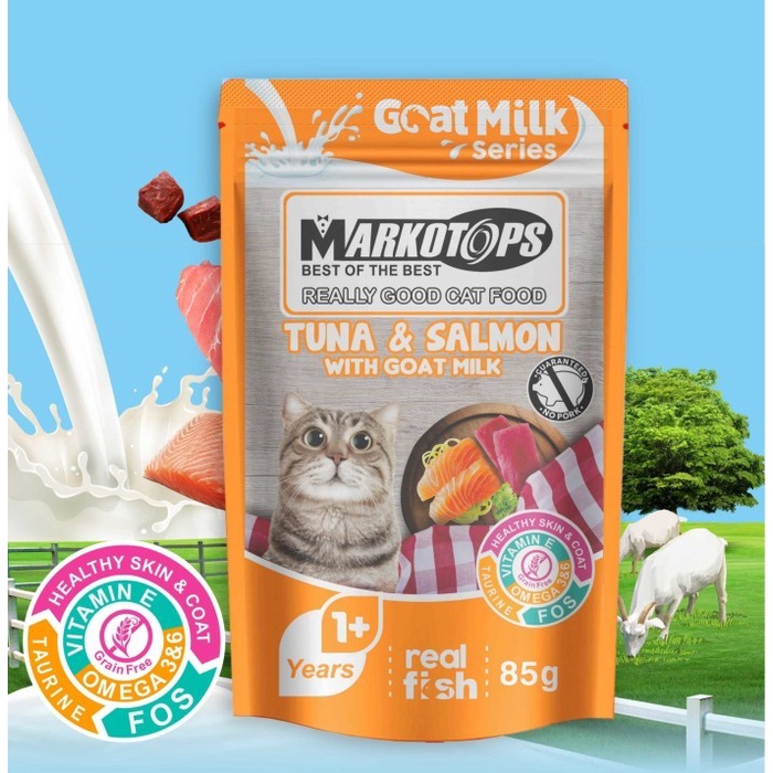 Markotops Wet Cat Food 85g 1 Dus isi 12 Pouch Makanan Basah Kucing