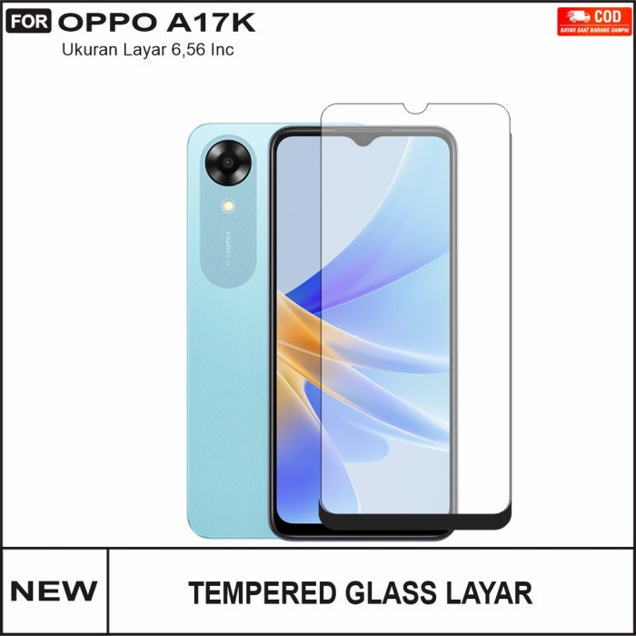 Tempered Glass Layar OPPO A17k Pelindung Layar