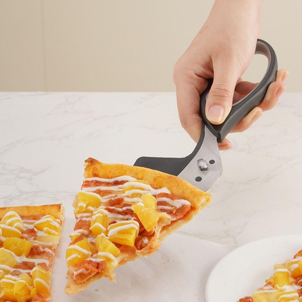 [Elegan] Sekop Pizza 2in1 Multifungsi Detachable Stainless Steel Ultra Sharp Non Slip Handle Pemotong Pizza