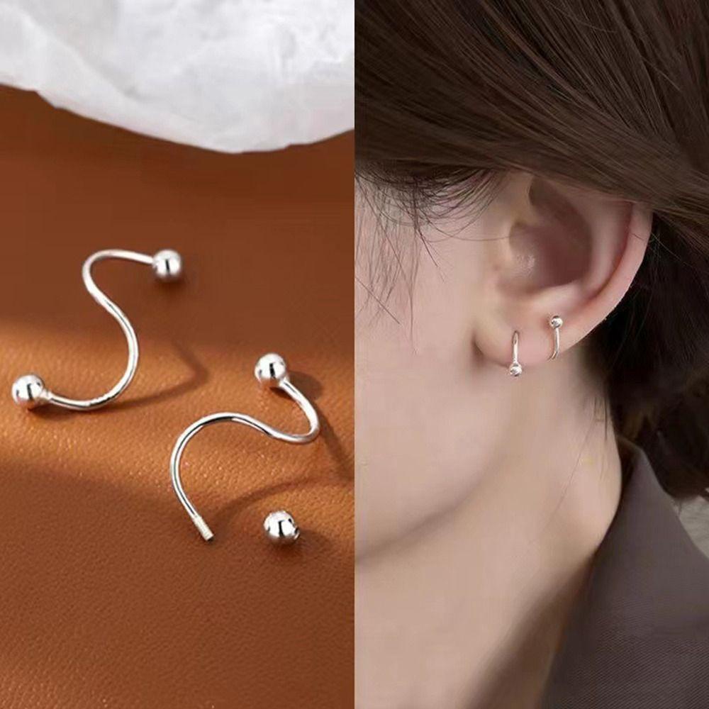 Nanas 5pasang Anting Tindik Cincin Bibir Spiral Helix