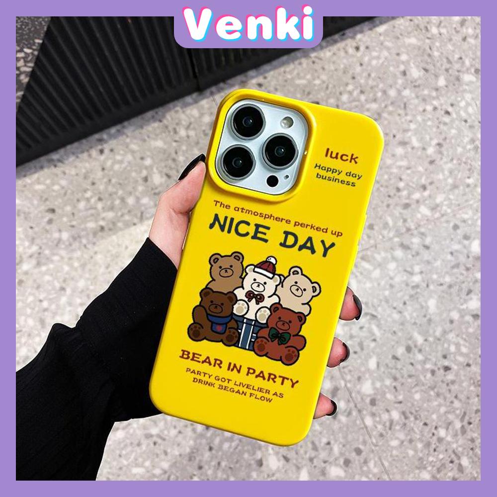 iPhone Case Soft TPU Glossy Yellow Candy Case Cute Cartoon Bear Camera Protection Shockproof For iPhone 14 13 12 11 Pro Max 7 8 Plus X XR