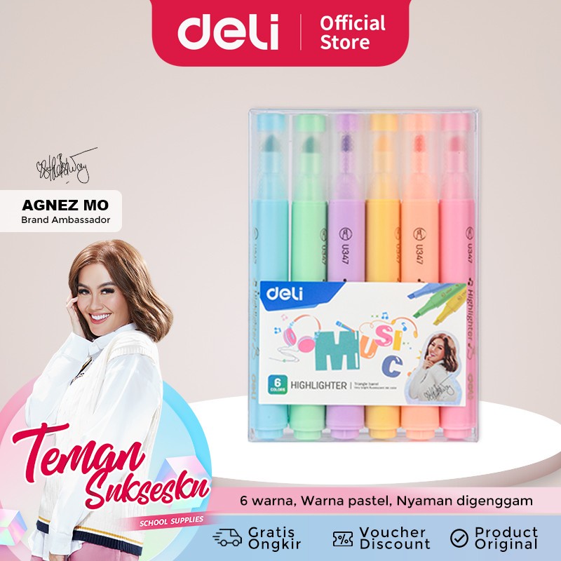 

Deli Highlighter Isi 6 Warna Pastel [ Edisi AGNEZ MO ] - CU347