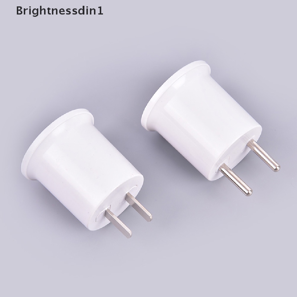 [Brightnessdin1] E27 Base Lampu Ke EU/US Plug Socket Lamp Holder Converter Adapter Lampu Bohlam Lampu Butik