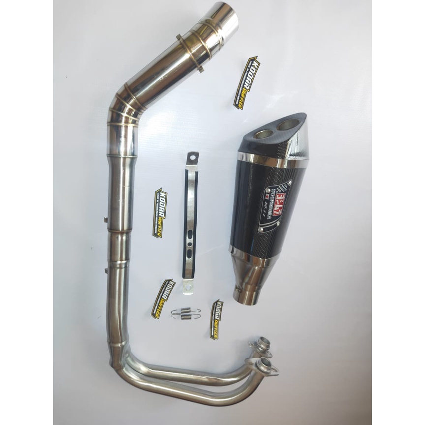 knalpot racing Yoshimura r11 dua lubang buat motor ninja 250, cbr 250, R 25, MT 25 DAN ninja z 250 s