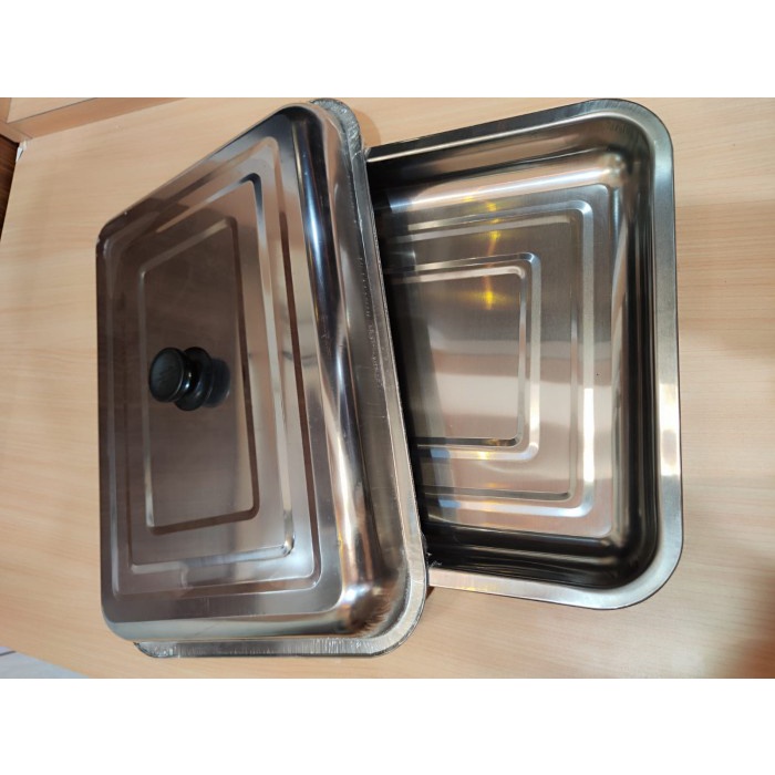 Rak Nampan Tray Stainless BAKI Baking Keranjang Tatakan Tutup Besar 40