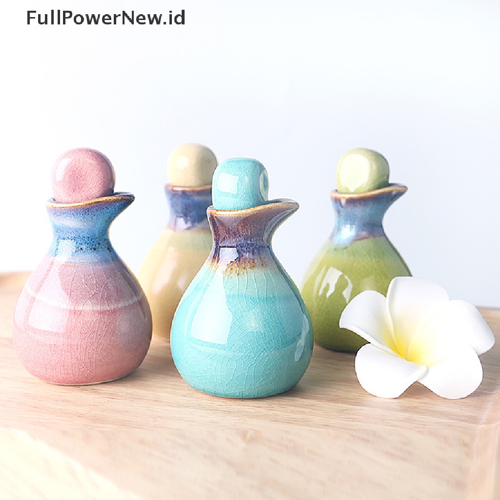 Power Bottle Salon Kecantikan 60ml Botol Wangi Hias Keramik Jar ID