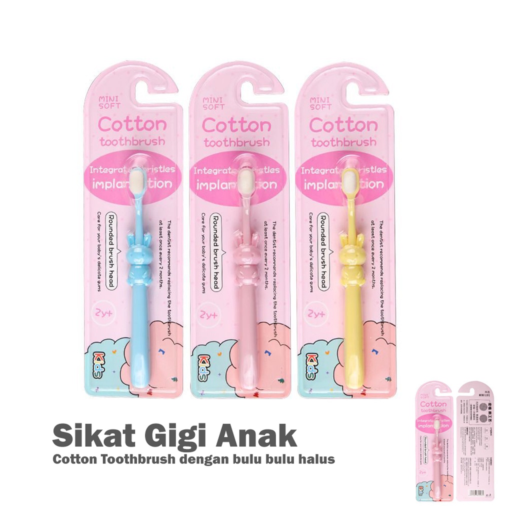 MurmerOfficial Mamibayi Sikat gigi anak bentuk kelinci lucu/Toothbrush baby lembut 1-12 tahun R578 DUP