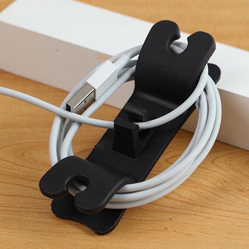 Invisible Self-adhesive Cable Holder Headset Charging Lines Hook Barang Hemat Ruang Rak Gantung Kabel Listrik Fleksibel Penggulung Peralatan Plug Kawat Klip Pengikat