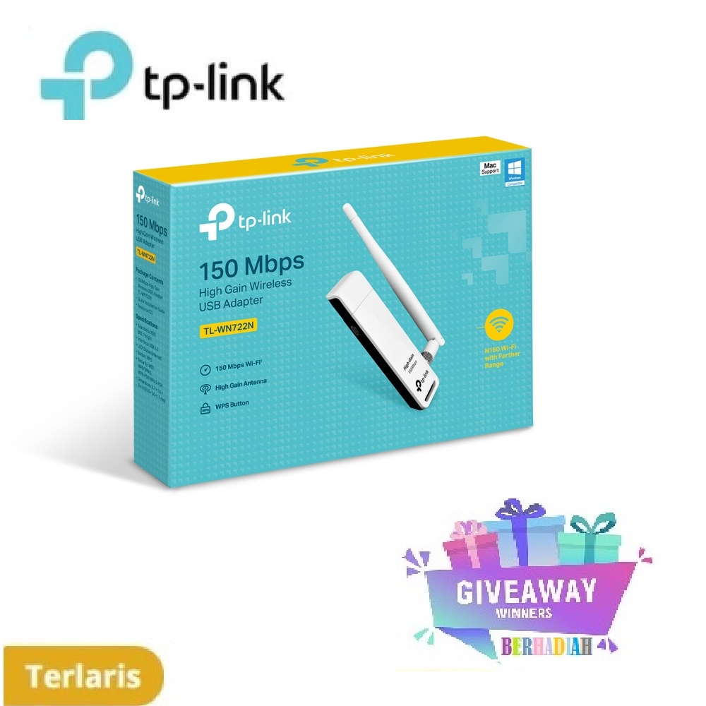 TPLink TL-WN722N USB Wireless WiFI Network Adapter High Gain 1 Antena TP-Link WN722N WN722 N5