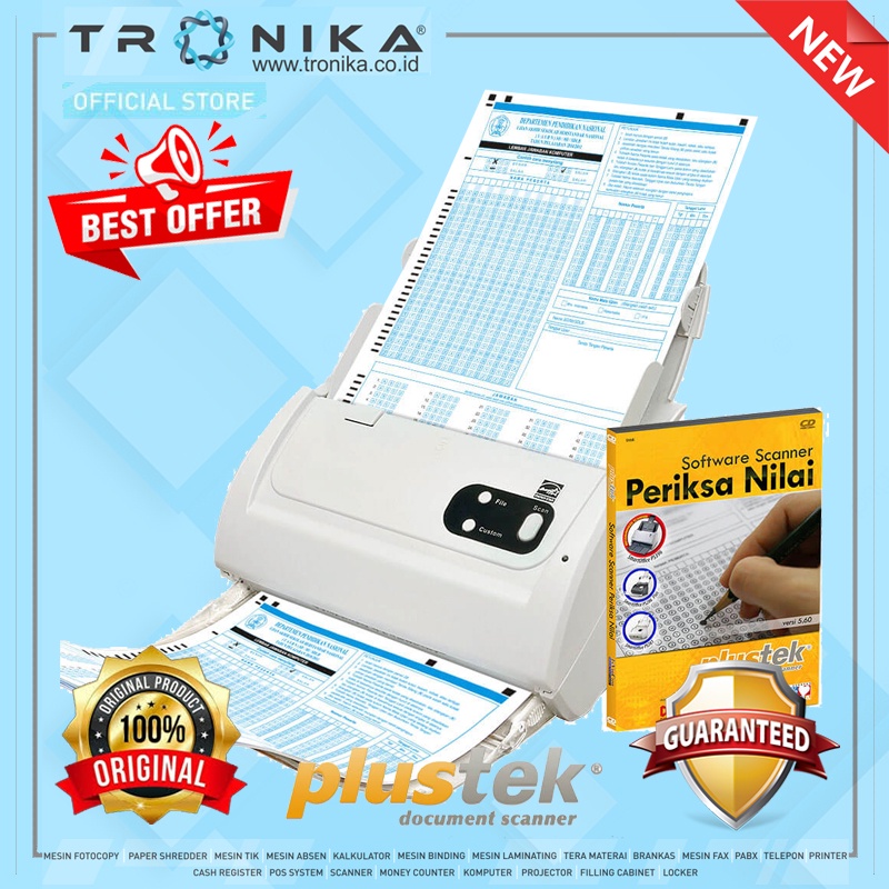 SCANNER PERIKSA NILAI LJK PLUSTEK SmartOffice PS283 Automatic Document Feeder (ADF)