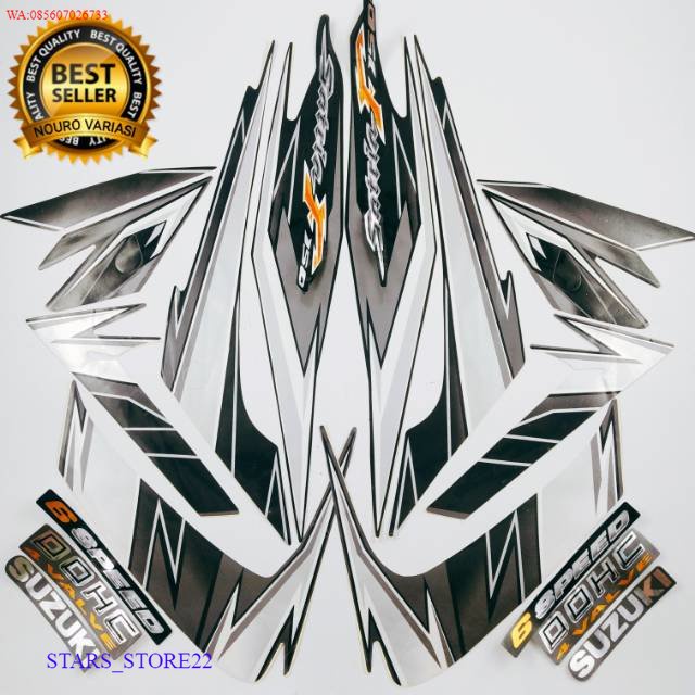 (ORI) striping suzuki satria fu f 150 2009 barong hitam full list body motor standar KUALITAS ORIGIN