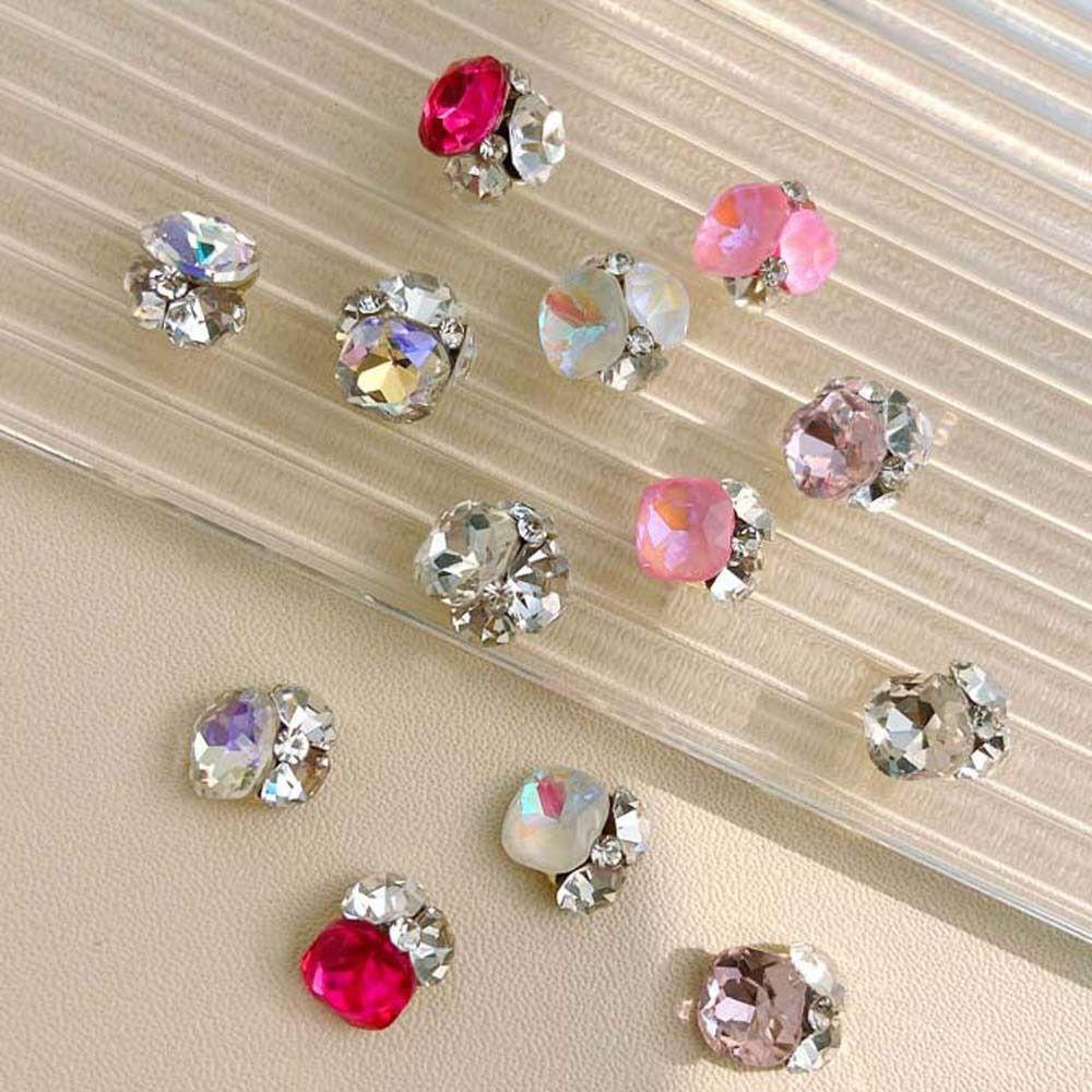 Mxbeauty Kuku Berlian Imitasi Fashion Manikur Aksesoris Aurora Profil Bor Square Drills 3D Nail Art Drills