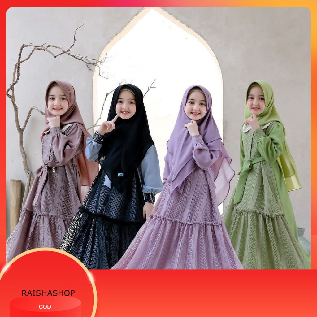 R.A - Umama Syari Kids l Umama Series Baju Gamis Muslim Anak Perempuan Terlaris