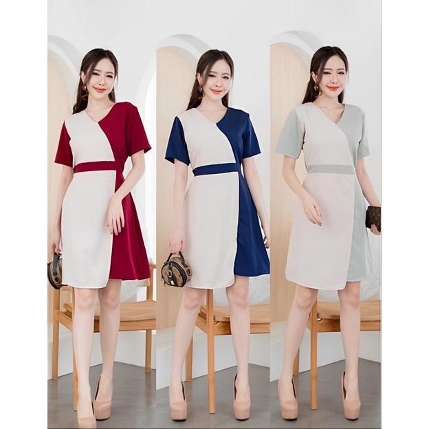 ilook | Vanila Dress | Dress Midi Korea Wanita | Fashion Korean Style