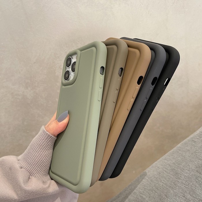 Case Matte SIMPLE PURE COLOR iPhone X/XS/XR/XS Max/11/11 Pro/11 ProMax/12/12 Pro/12 Pro Max Protection Camera Solid Color