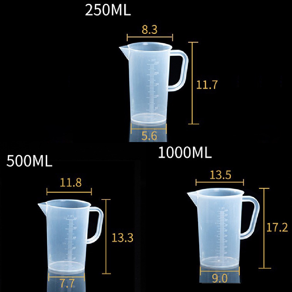 Gelas Measuring Jug Cup Plastik Gagang Tebal Sealing Cover Perlengkapan Masak Dapur PRT