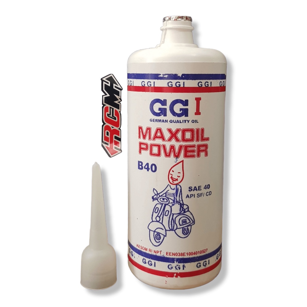 OLI OIL OLIE PELUMAS MESIN SMUA VESPA CLASSIC PX SUPER SPRINT EXCEL PS EXCLUSIVE 2 VBB CORONG GGI GERMAN QUALITY MAXOIL POWER ISI KUNING YELLOW 0.4L 0.4 L 0.4 LITER 400ML 400 ML ORI ORIGINAL GGI ASLI