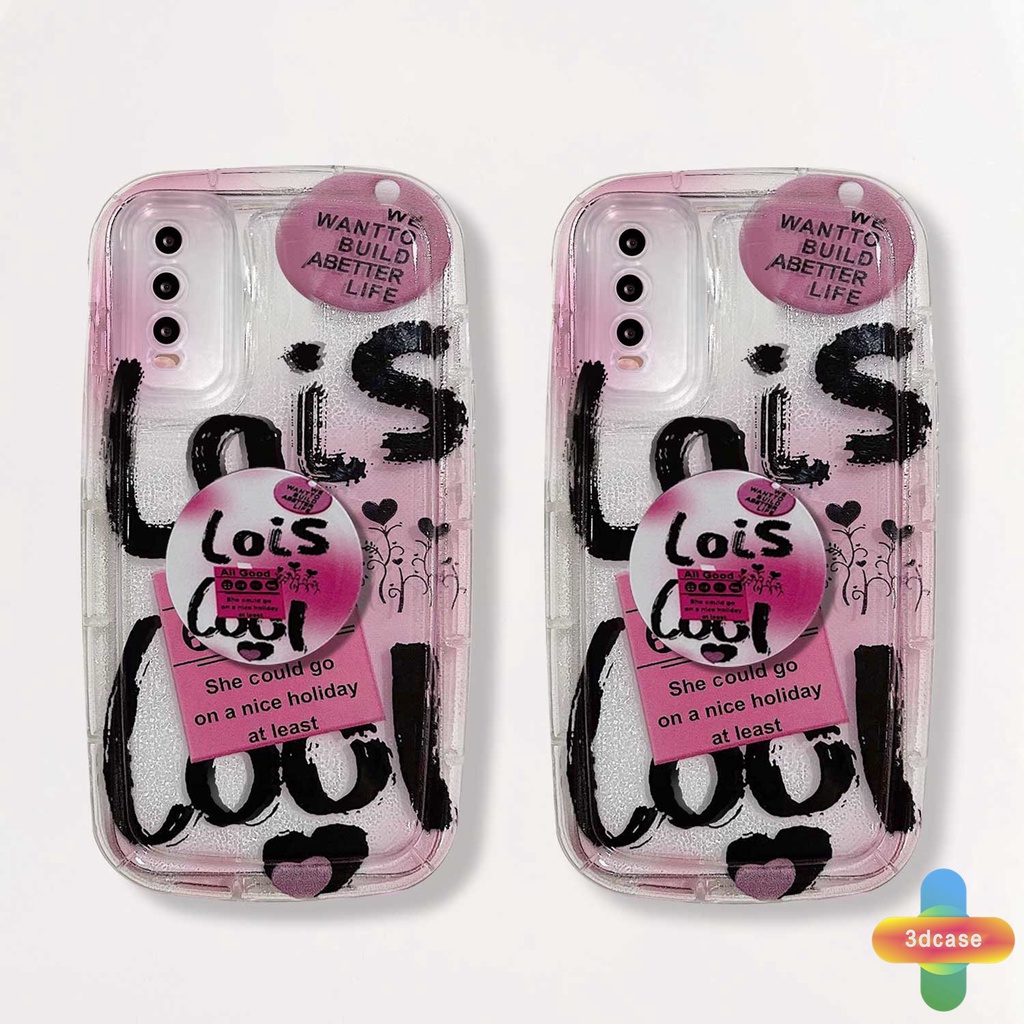 Case HP VIVO Y22 Y22S Y35 Y21 2021 Y12S Y12 Y20 Y15S Y15C Y91C Y16 Y21A Y21E Y21G Y21T Y30 Y21S Y20S Y12i Y33T Y15A Y02 Y01 Y01A Y91 Y30i Y93 Y95 Y15 Y17 Y50 Y53S Y51 2020 Y51A Y10 Y33S Y1S Y11 Y31 Y20i Ins English Graffiti Soap Case With Stand