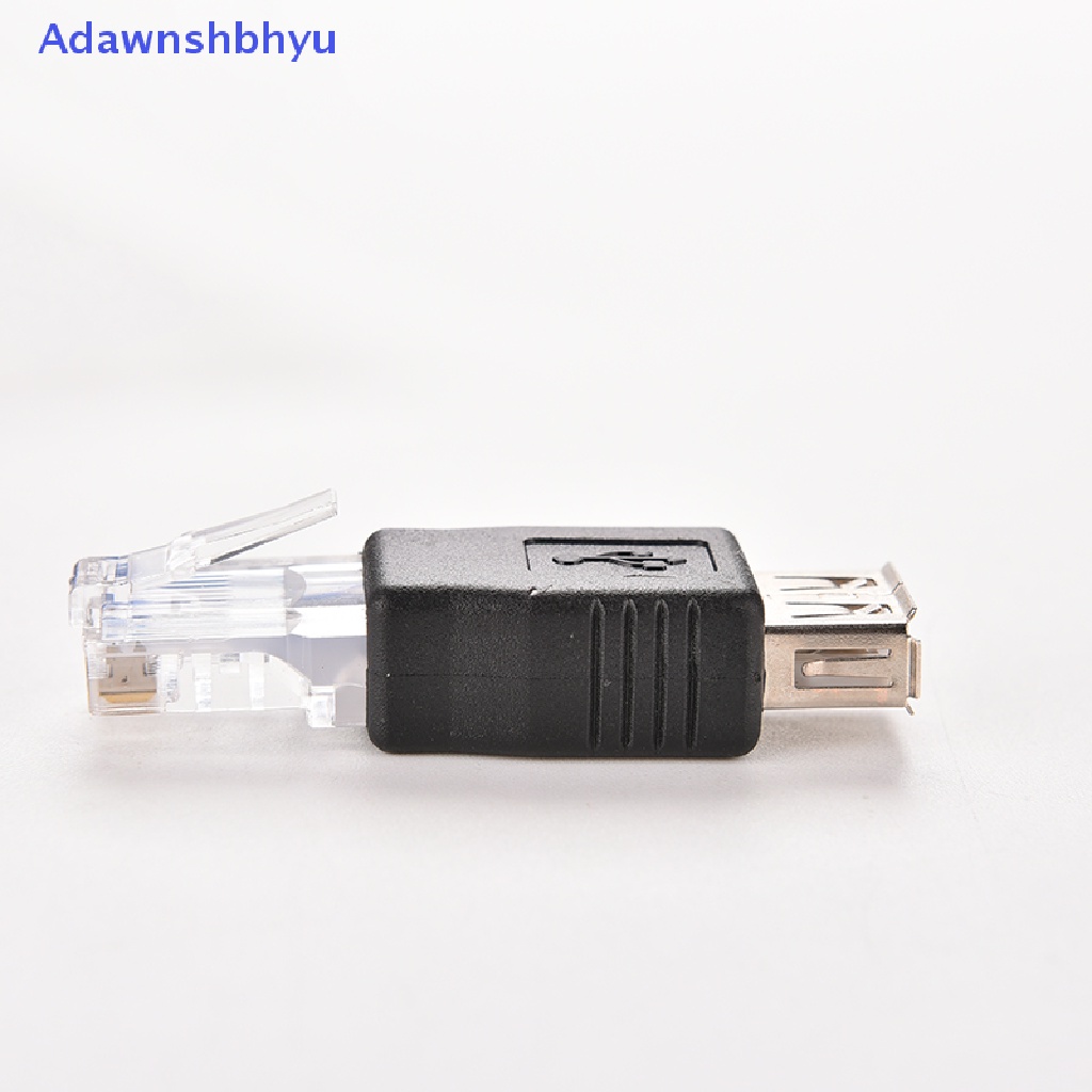 Adhyu RJ45 Male to USB AF A Female Adapter Socket Jaringan LAN Ethernet Router Plug ID