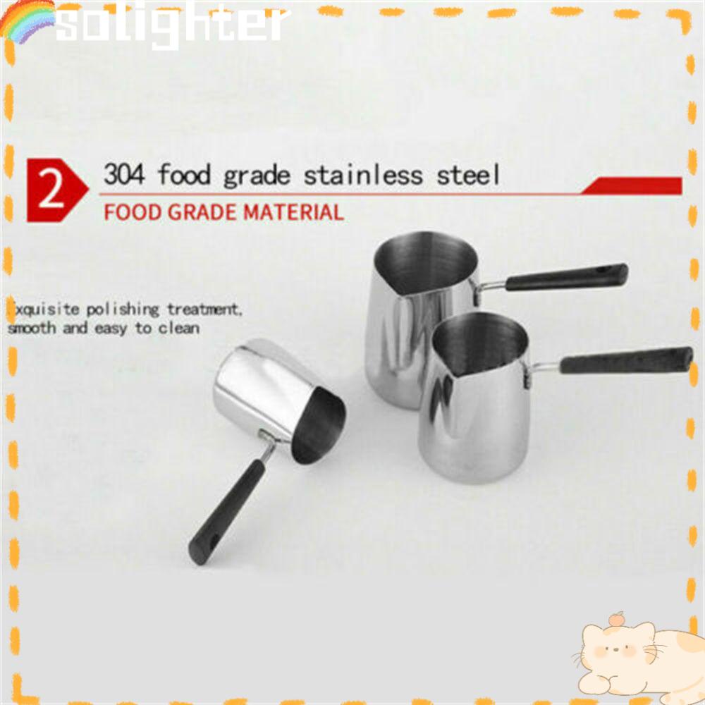 Solighter Wax Melting Pot Stainless Steel Gagang Panjang Pot Sabun Lilin Pitcher