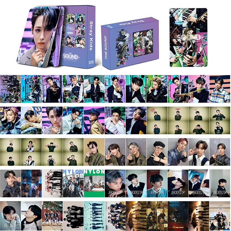 55pcs/set Kpop Stray Kids MAXIDENT Time out CIRCUS NOEASY Album Baru Kartu Lomo Kualitas Tinggi HD Double Side Print Photo Cards