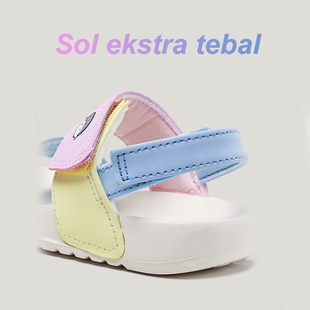 Sandal Anak Mario Import Desain Anti Selip Gesper  Sepatu Balita Sangat Ringan, Bahan Ramah Lingkungan Eva Melindungi Pergelangan Kaki Dan Jari Kaki