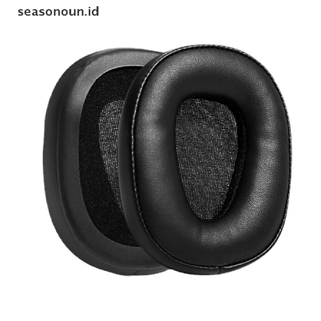 Seasonoun 1pasang Earphone Earpads Spons Bantal Busa Lembut Untuk 1MORE MK801 Headset Headphone.