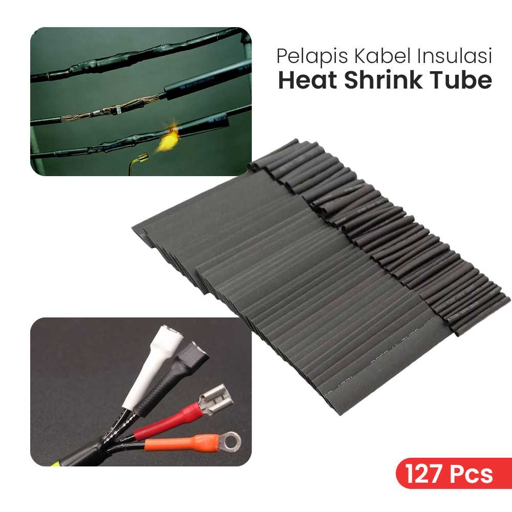 Solasi Bakar / Heatshrink Tube / Selongsong Kabel Bakar / Karet Bakar 328 Pcs Selongsong Pelapis Kabel Insulasi Heat Shrink Tube 328 Pcs Tube Bakar Listrik Mobil Selongsong Kabel Bakar Heat Shrink Tube Cable