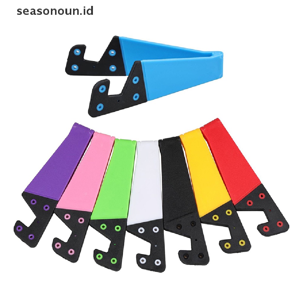 Seasonoun 1Pcs Universal Desktop Stand Portable Lipat model V Dudukan Ponsel Holder.