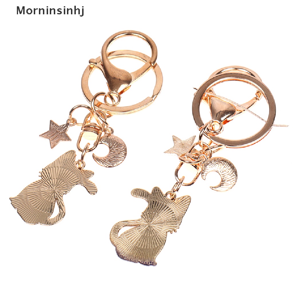 Mornin Star Moon Cat Keychain Gantungan Kunci Kartun Liontin Kunci Gesper Tas Mobil Keyholder id