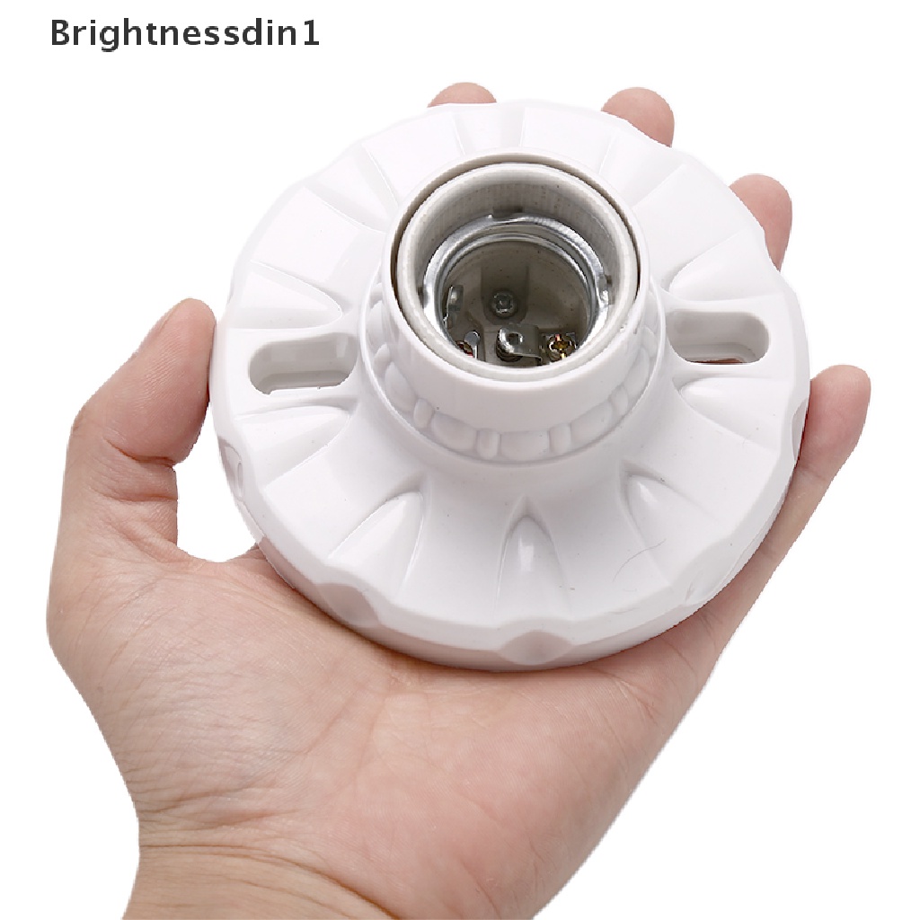 [Brightnessdin1] E27 Ceramics LED Light Bulb Holder Alas Soket Bulat Lampu Gantung Socket Base Butik