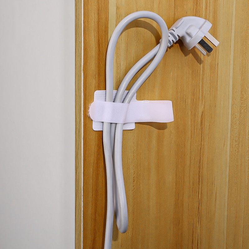 Enlarged Longened Desktop Power Data Cable Holder Baru Self-Adhesive Cleaning Storage Bundled Cable Belt