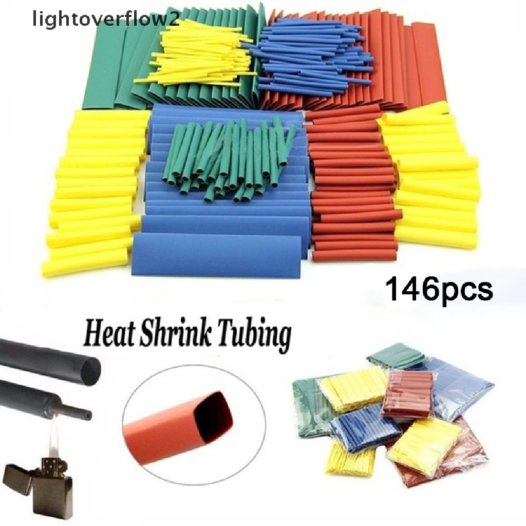 [lightoverflow2] 164pcs Heat Shrink Tubing Insulated Shrinkable Tube Wire Cable Sleeve Kit [ID]