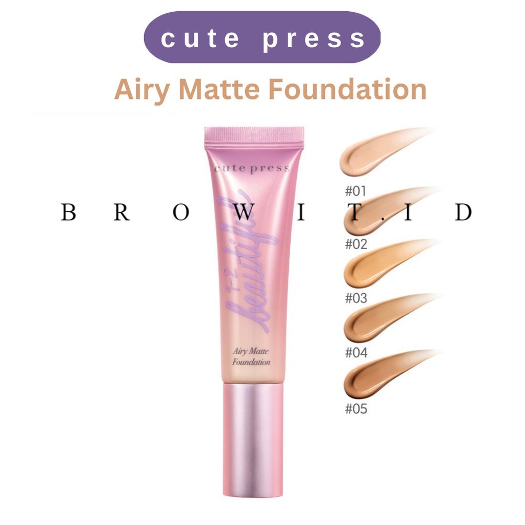 [TERMURAH] CUTE PRESS Airy Matte Foundation 1 -2 Beautiful | Browit.id