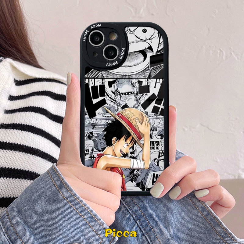 Case Oppo A15 A57 A76 A95 A78 A58 A16 A12 A17 A17K A5s A7 A9 A5 A96 A54 A74 A55 A3S A77s A16E A92 A1K A16K Reno 8T 5F 5Z 8 7 7Z 5 A31 A53 Kartun One Piece Naruto Sarung Luffy Soft Cover