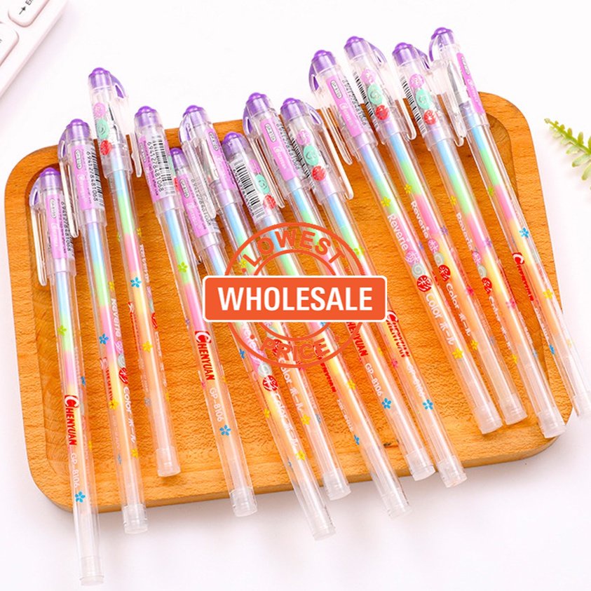 [Harga Grosir] 1pc Pulpen Netral Warna-Warni Six In One Pastel Neutral Pen Rasa Buah Plastik Buku Besar Pena Gambar Pena Netral Siswa Alat Tulis Kantor Perlengkapan Sekolah