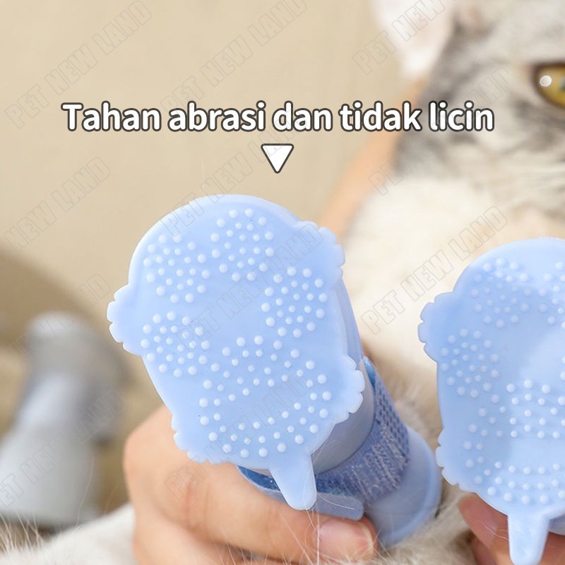 Sepatu Anjing 4 Pcs Sepatu Kucing Murah Karet Anti Air Kostum Hewan Pet shoes