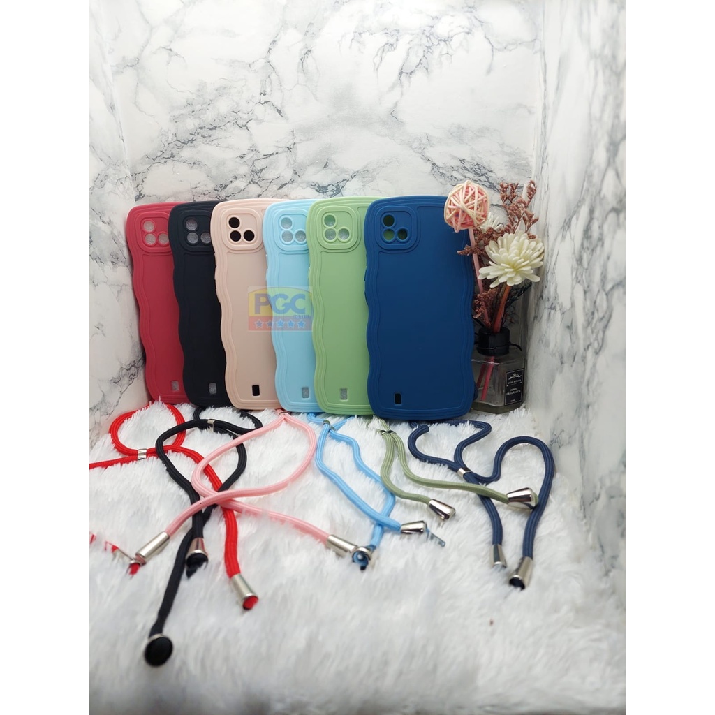 CASE LIQUID CURLY + TALI ( REALME C20 / C20A / C11 2021 ) SILIKON HP TERBARU 2023 - PGC MALL