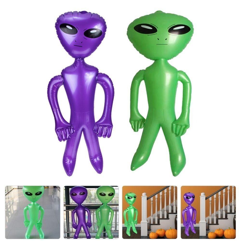 Mxbeauty Inflatable Alien Toy Ballon Toy Novelty Halloween Dekorasi Brithday Party Supply Ulang Tahun Party Decor Dekorasi Kamar Halloween Cosplay Mainan Pesta Tiup